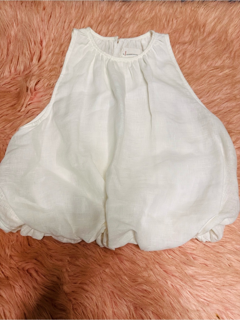 Anthropologie White Halter Bubble Hem Camisole - Picture 10 of 16